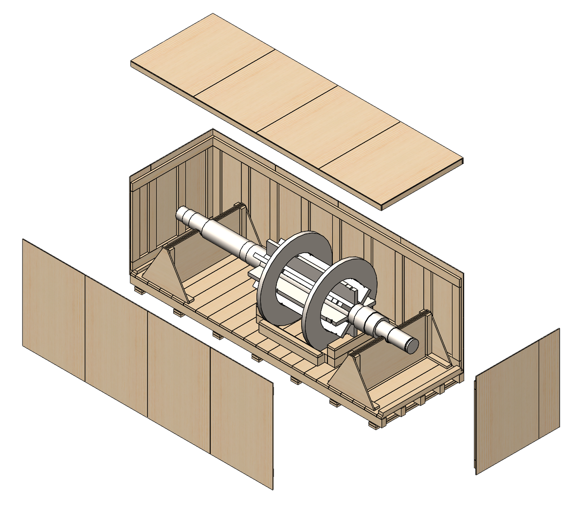 Industrial shaft crate